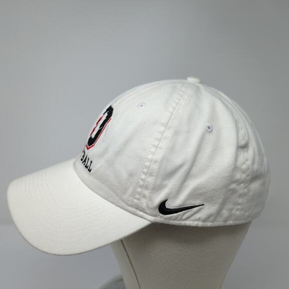 D Football Slideback Hat White One Size Embroidered Nike Heritage86 - Picture 3 of 10